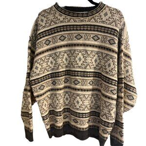 Crossings Sweater Copyright Design Vintage Usa Cotton &Wool Golf Knit Mens Sz L